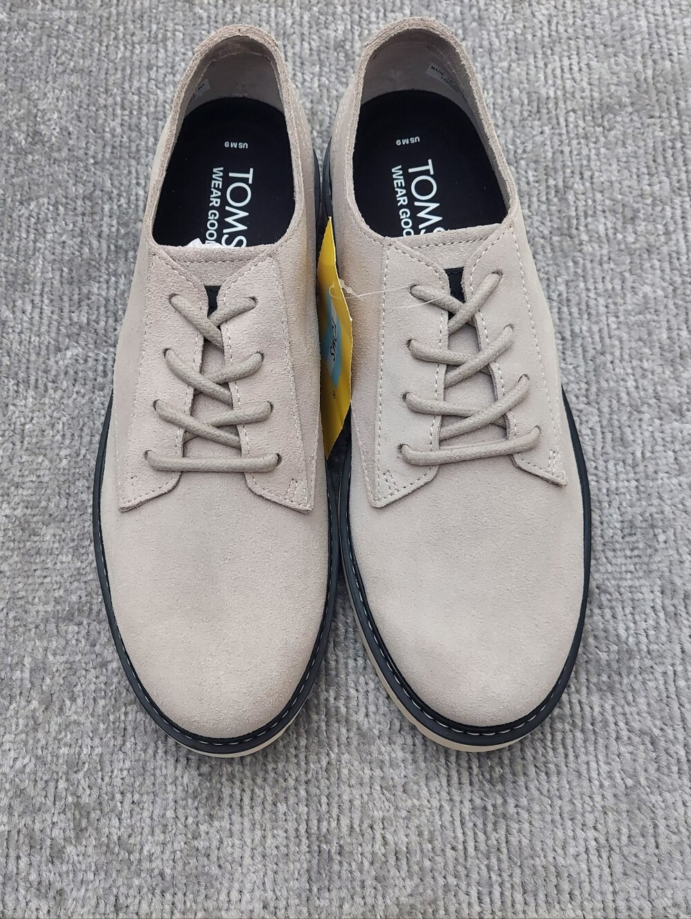 New Toms Navi Travel Lite Oxford Shoes Men's Size 9 Gray Suede - Picture 2 of 9